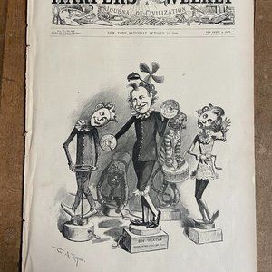Political Cartoon, W.A. Rogers, Antique Print